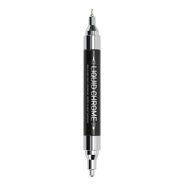 ZEYAR Liquid Chrome Marker Paint Marker, DIY Silver Marker Pen for Most Surfaces, High-Gloss Display Effects, Dual Tips: