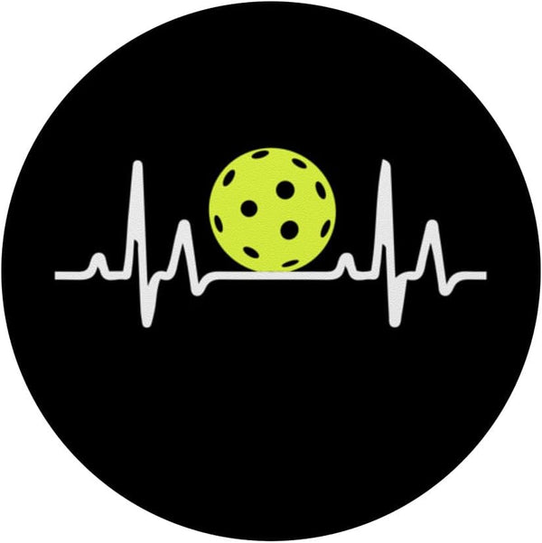 Heartbeat Pickleball Gift for Men Women Kids Teen Boys Girls Popsockets Standard Popgrip