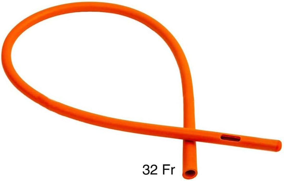 Healthandyoga™ Enema Rubber Colon Tube - Closed End (20” X 32 FR) - Long Red Latex Hose for Higher Deeper Gut Cleanse – Compatible Replaceable Supplies - Coffee Enema & Gerson’S Therapy (Pack of 1)