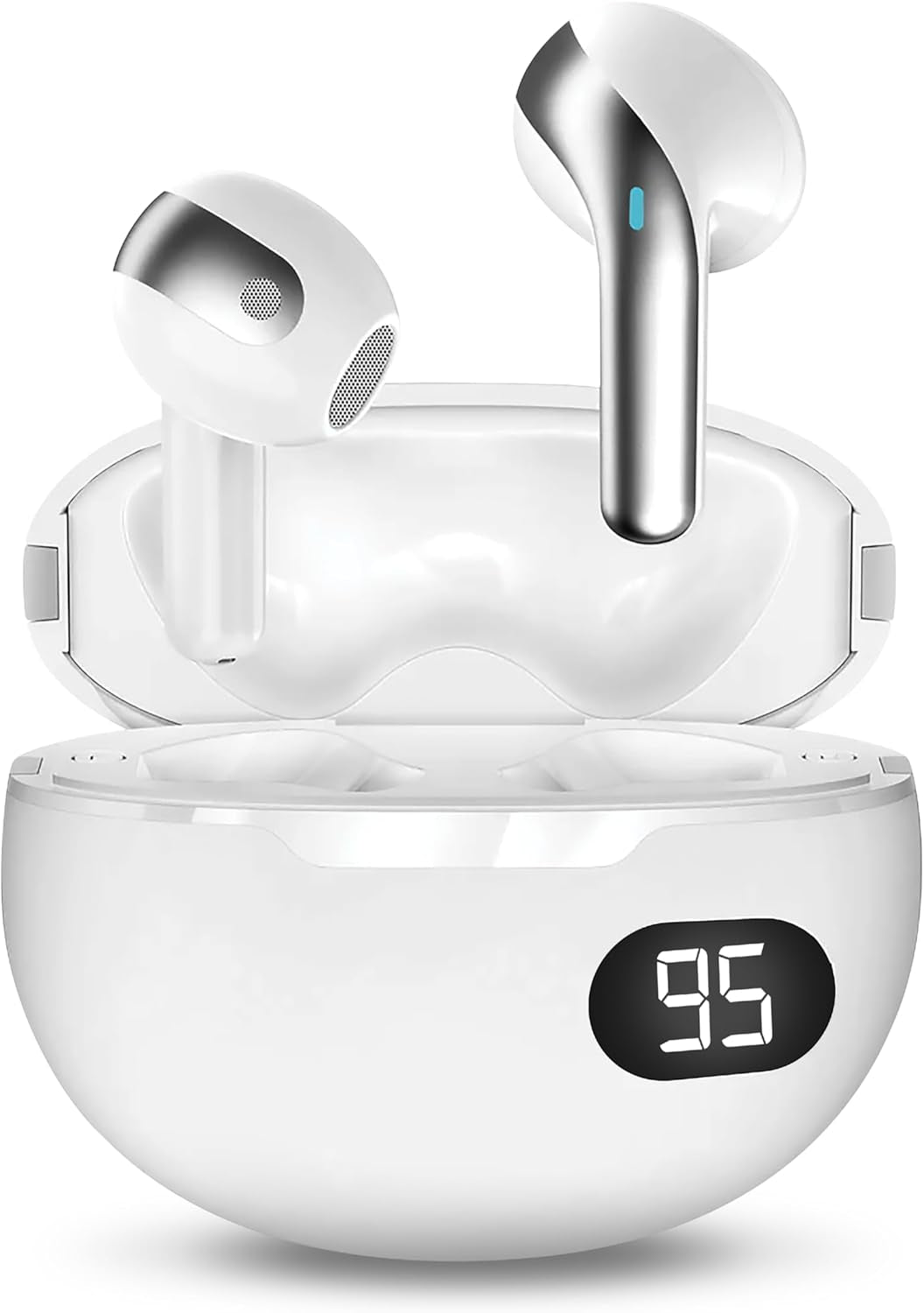 Truebuds Bliss Wireless Earbuds with Bluetooth 5.0, 6Mm Dynamic Drivers, 10M Wireless Range, 4-Hour Earbud Playtime, 400Mah USB-C Charging Case, Touch Controls, Built-In Microphone (White)