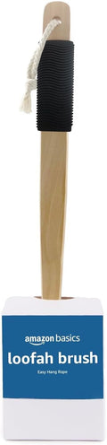 Amazon Basics Loofah Brush, Shower Brush with Handle