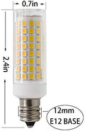 E12 LED Light Bulb, Dimmable E12 Candelabra Base Light Bulbs, 70-75W Equivalent 750 Lumens, 4 Packs for Chandelier, Ceiling Fan, Desk Lamp (Warm