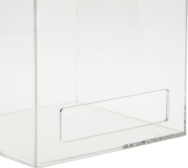 Okuna Outpost Acrylic Wall Mount Dispenser for Gloves, Shoe Covers, Hairnet Holder, Beard Nets Storage (5 X 4.5 X 8.5 In)