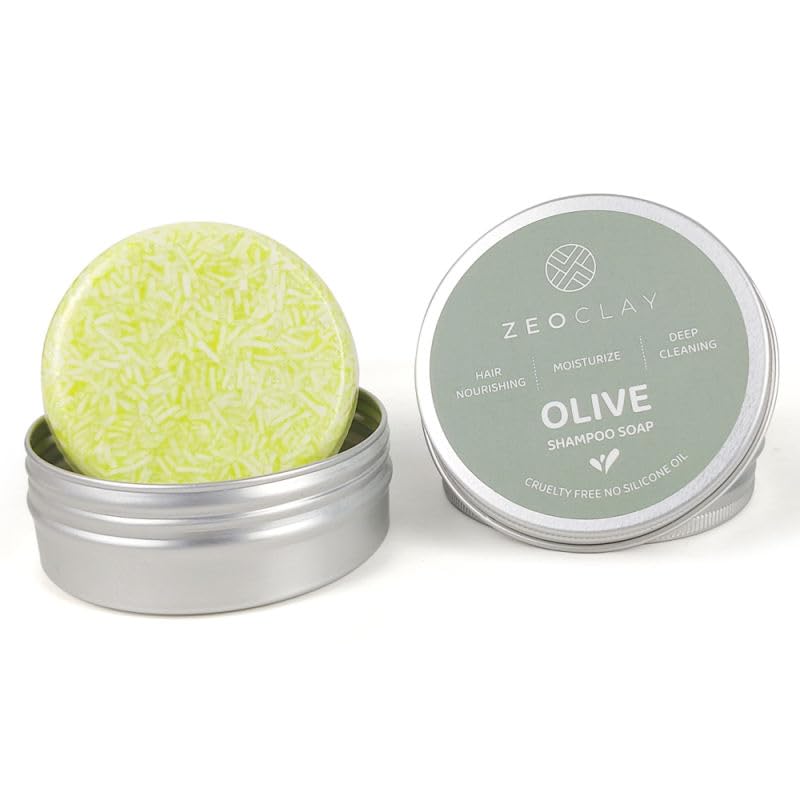 Herbal Shampoo Bar - Olive Scent - All Natural, Organic Ingredients - Nourish & Moisturize to Prevent Hair and Scalp Dryness