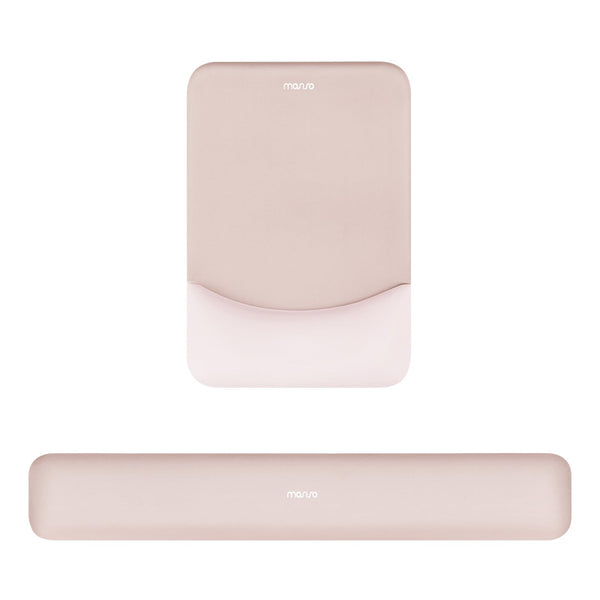 MOSISO Wrist Rest Support for Mouse Pad&Keyboard Set, Rectangular Ergonomic Mousepad Non-Slip Base Home/Office Pain Relief&Easy Typing Pad with