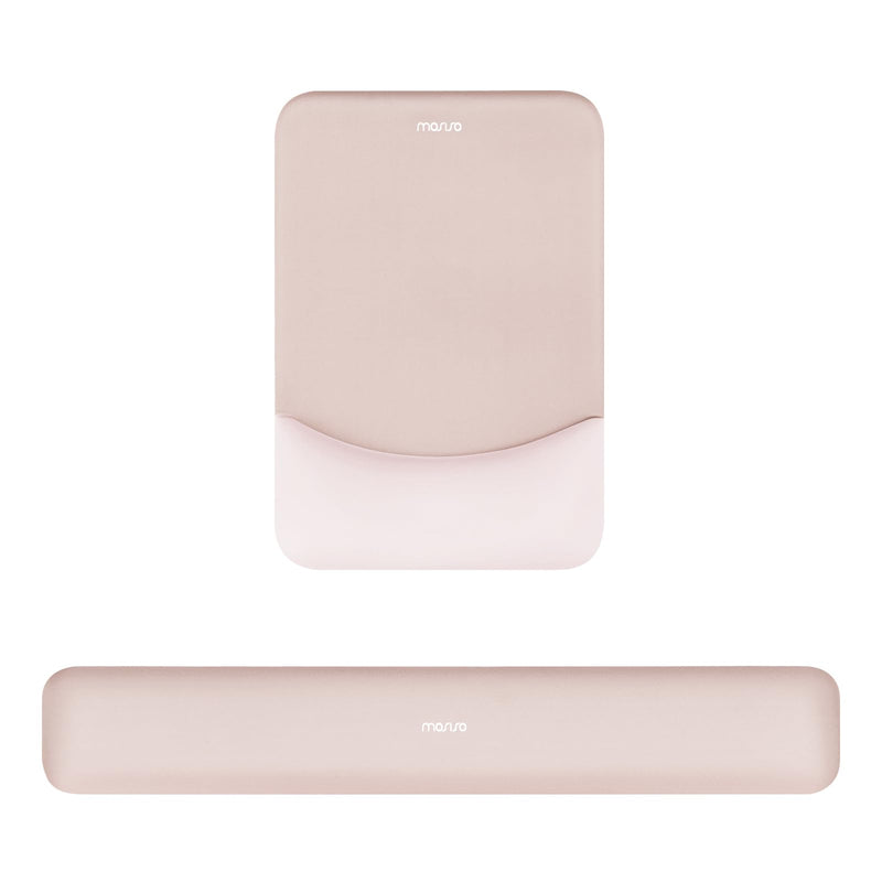 MOSISO Wrist Rest Support for Mouse Pad&Keyboard Set, Rectangular Ergonomic Mousepad Non-Slip Base Home/Office Pain Relief&Easy Typing Pad with