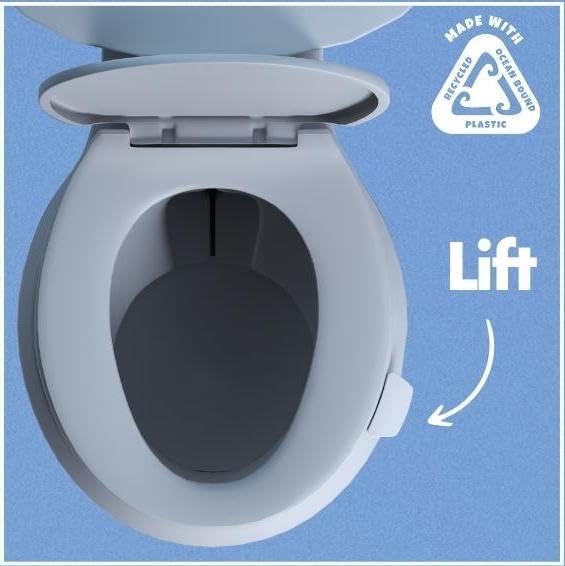 Toilet Seat Handle & Lid Lifter - 2 Pack. Lift More. Less Mess. (GLOW in the DARK)