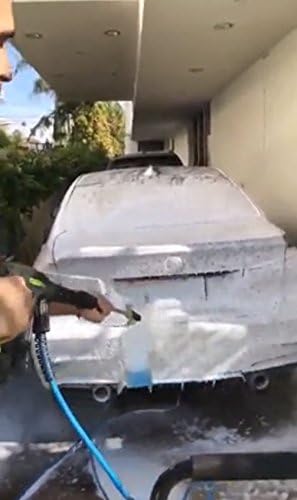 Adjustable Snow Foam Cannon with Heavy Duty Brass Knob, Quick Release Foam Blaster for Pressure Washer Gun, 1L Bottle