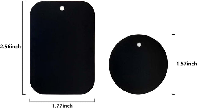 Smartphones Metal Plate 12 Pack for Phone Car Mount Holder Cradle with 3M Adhesive (Compatible with Magnetic Mounts) - 6