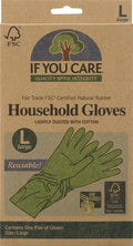 If You Care Latex Gloves, Large â 1 Pair (Pack of 1) â for Gardening, Dishwashing, Cleaning Kitchen and Bathroom â 100% Cotton Lined,