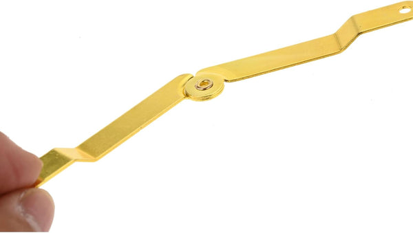 Dophee 10Pcs Gold Folding Lid Support Hinges for Jewelry Box Gift Wooden Boxes Cases Display - 62X8Mm/2.44"X0.31