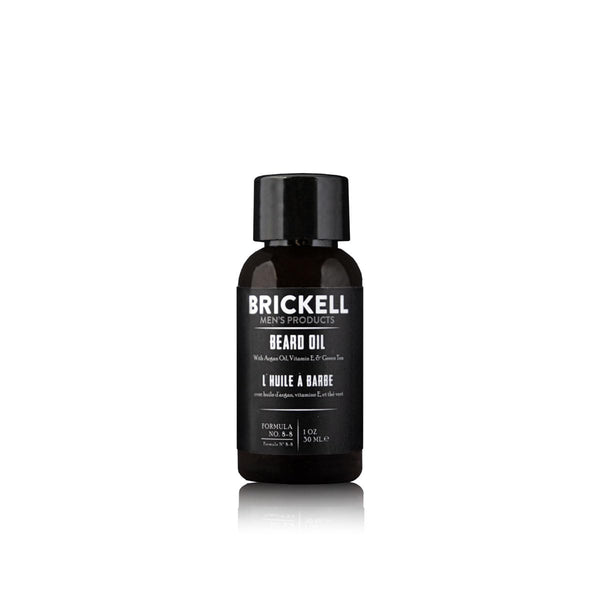 Brickell Men'S Beard Oil for Men, Natural and Organic Argan and Jojoba Oil to Strengthen and Soften Hair, 1 Ounce, Scented