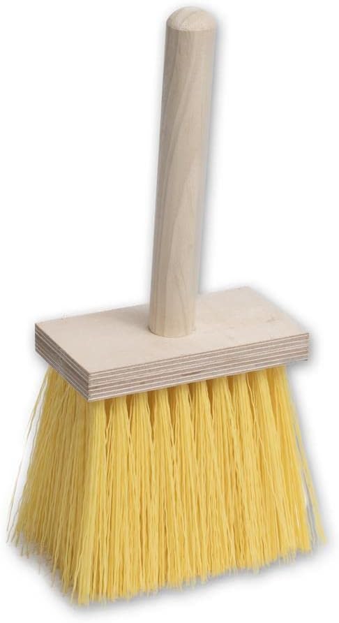 MARSHALLTOWN Plastic Bristle Stucco Dash Brush, 5-1/2 Inch Bristles, 8 Inch Hardwood Handle, Easily Create Texture on Stucco, Made in the USA, 6556