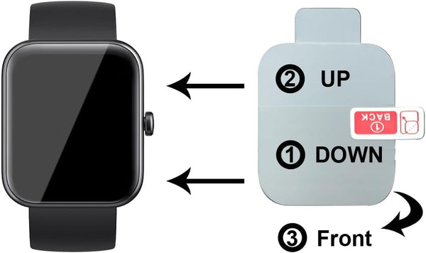 Screen Protector Compatible with Bestinn 1.47" and Mindrose H80 1.47â Smartwatch, Soft TPU, 6 Pieces, Bubble Self-Healing