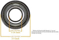 Wheel Replacement for Wheelchairs, 8 Inch by 1 Inch Black (2)