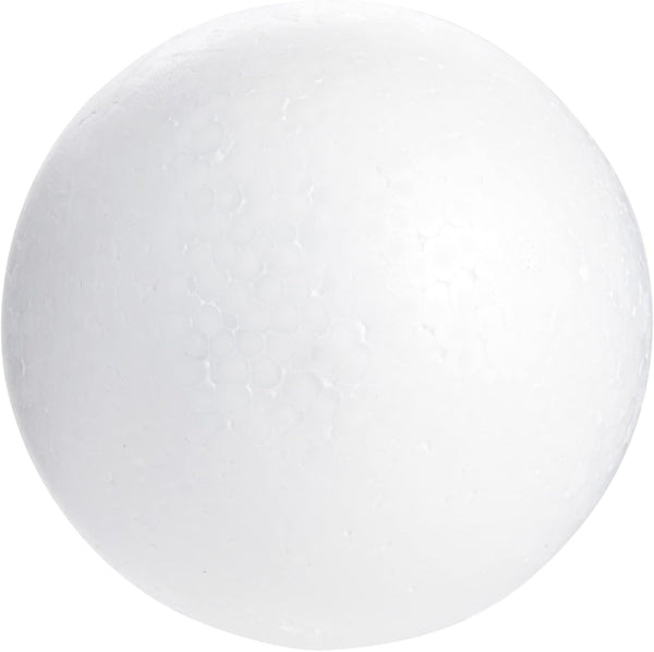 Bright Creations 5 Inch Foam Balls for Crafts - 4 Pack round White Polystyrene Foam Balls for Ornaments, DIY Projects, and Craft Modeling