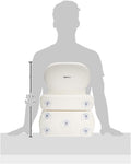 Amazon Basics Bath Tub Neck and Back Support Pillow with Non-Slip Suction Cups, Waterproof, Thick Padded 3-Panel, Easy to Clean, Off-white