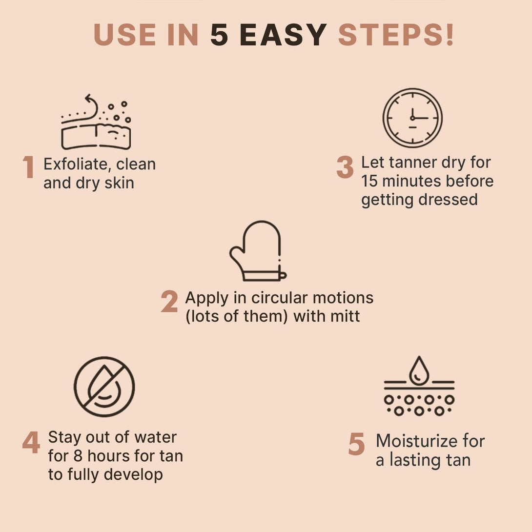 Self Tanner Mousse - USA Made with Natural & Organic Ingredients, Self Tanning Mousse for Dark Fake Tan, Sunless Tanner, Clear & Non Toxic Tanning Foam for Streak Free Finish, No Nasty Smell