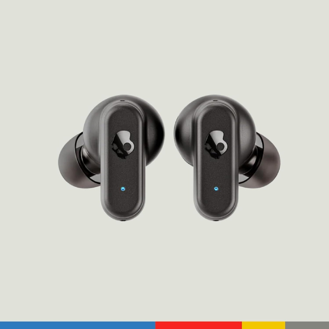 Skullcandy Dime 3 Wireless Earbuds, Bluetooth Headphones, Noise Isolating Fit, up to 20 Hours Battery, Microphone for Iphone Android, Easy Carry with Integrated Lanyard - True Black