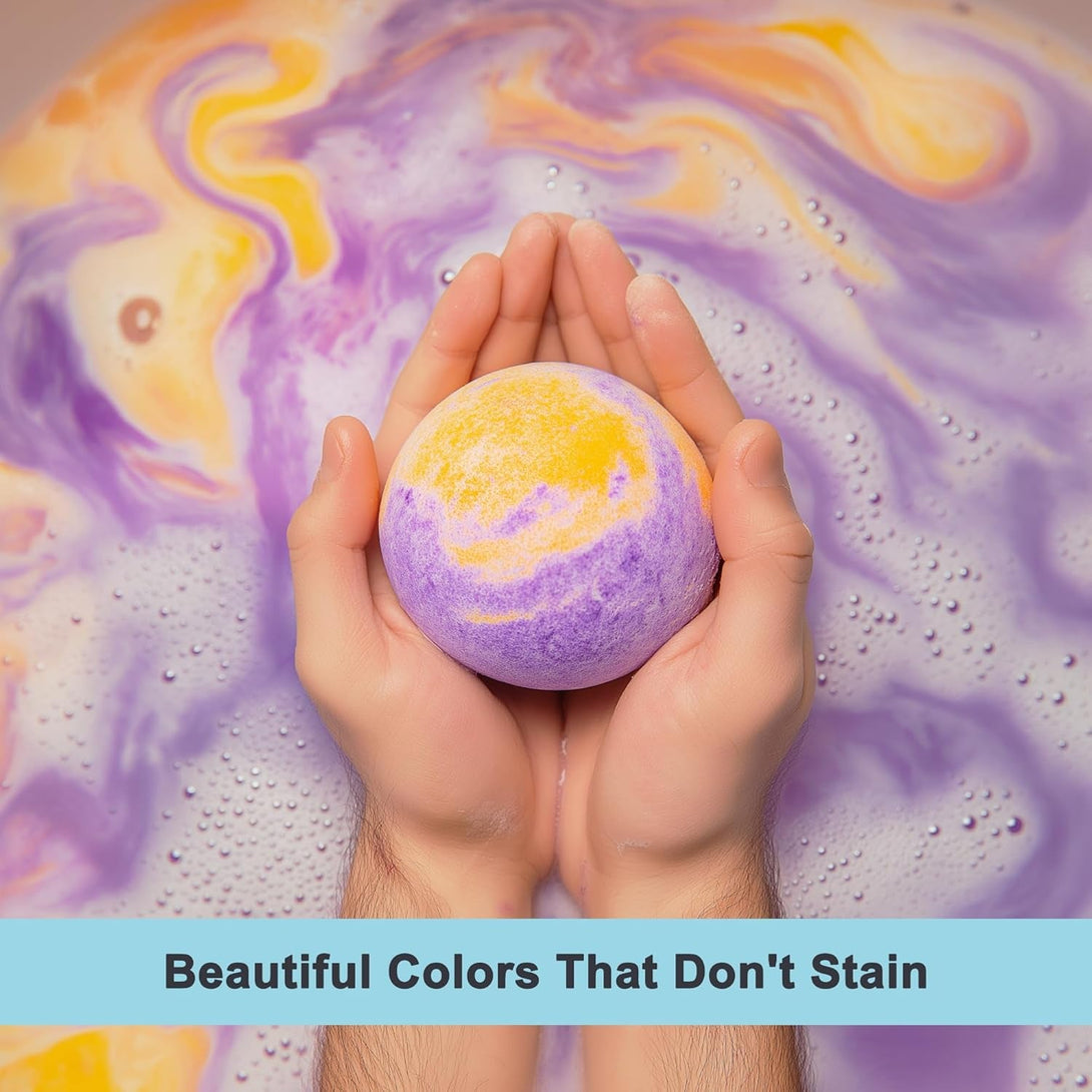 Luxury Bath Bombs for Men - Gift Set of 24 Bathbombs with Organic Essential Oils - Natural Vegan Soap for Moisturizing Fizzy Bubbles