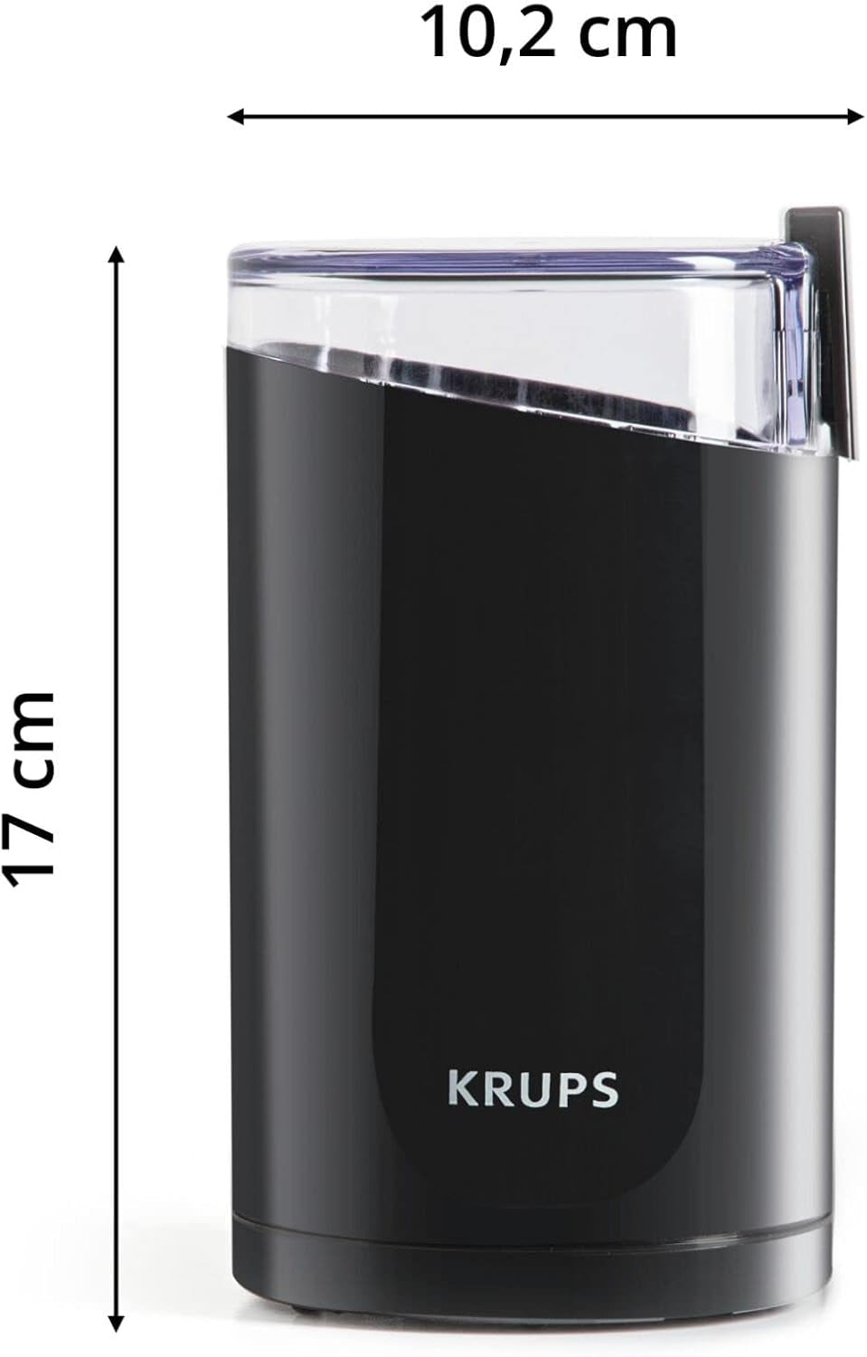 KRUPS Precision Electric Coffee Grinders: 3 Oz Capacity, 200W Motor, Stainless Steel Blades for Uniform Grinding of Coffee Beans, Herbs, Nuts, and Spice Grinder (Black)
