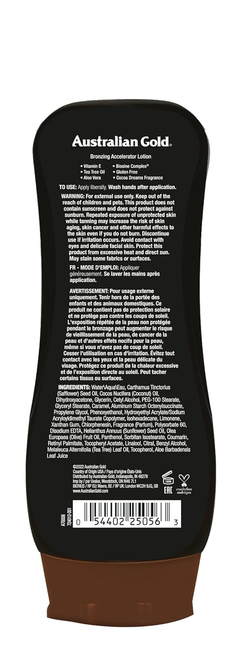 Australian Gold Dark Tanning Accelerator Lotion with Bronzer, 8 Ounce, New Package Same Formula, B003GX5SSC