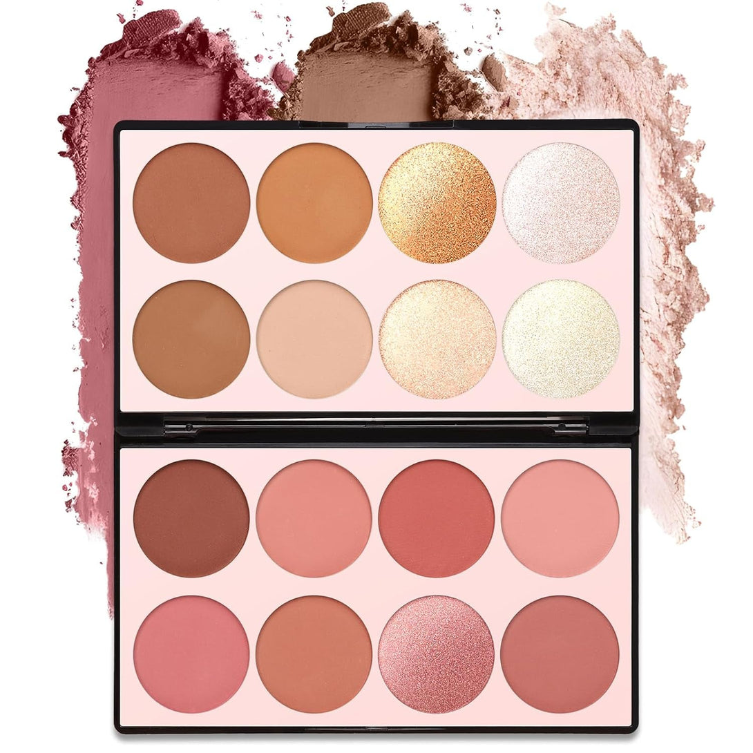 16 Colors Contour Palette Make up - Blush Highlighters Bronzer Powder All in One Makeup Palettes Contour Kit - Face Cosmetics Gifts for Women Beauty for Festivals