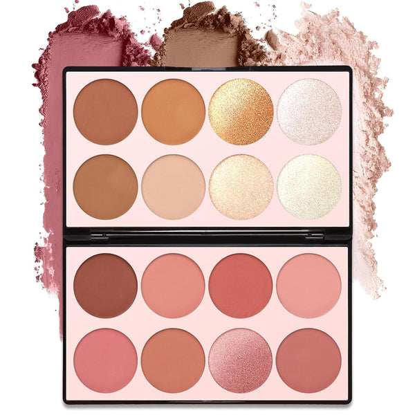 16 Colors Contour Palette Make up - Blush Highlighters Bronzer Powder All in One Makeup Palettes Contour Kit - Face Cosmetics Gifts for Women Beauty for Festivals