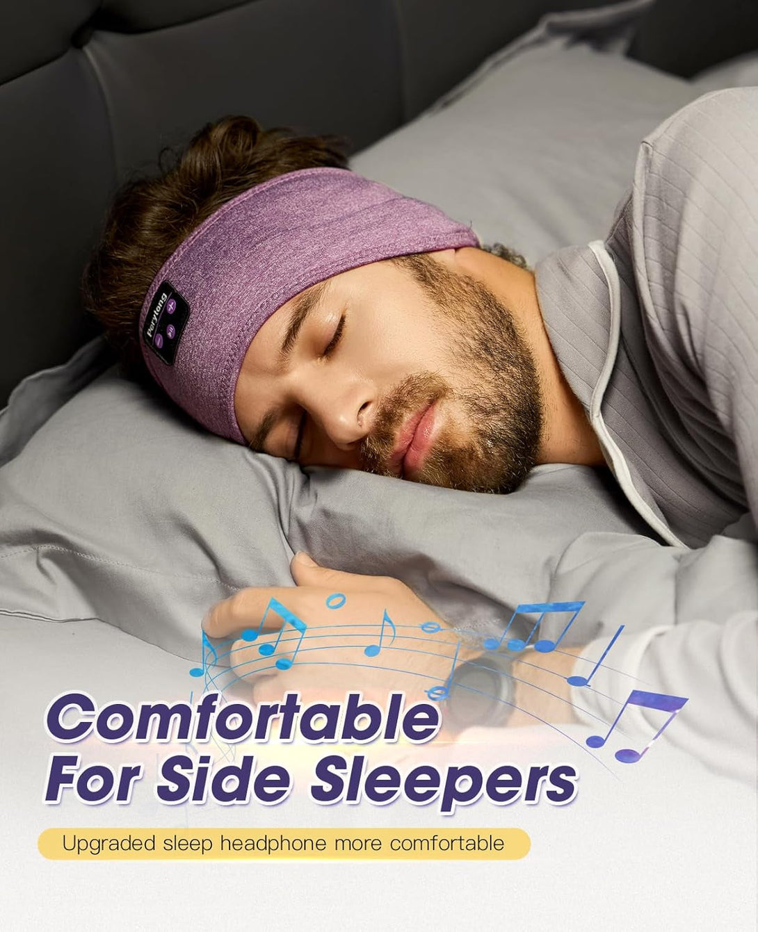 Perytong Sleeping Headphones Bluetooth 5.4 Headband, Wireless Music Sleeping Mask Headphones Earbuds Earphones Sweatproof for Women Mom Sports Workout Running Jogging Yoga Cool Gadgets Unique Gifts