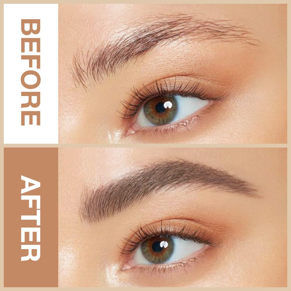 4 Pcs Ultimate Eyebrow Retractable Definer Pencils,Dual-Sided Natural Soft Textured Eyebrow Pencil, for Daily Look Eyebrow Makeup,Brow Brush,Fine Tip Lapiz De Cejas-Medium Brown