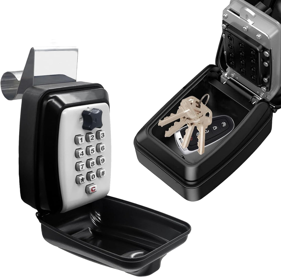 2025 Upgrade SL-591 Car Window Lock Box, Car Key Lock Box, Gray, Metal, Electronic Combination Lock, Fit for Turo, Getaround