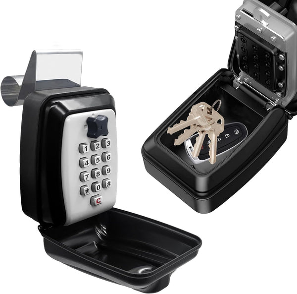 2025 Upgrade SL-591 Car Window Lock Box, Car Key Lock Box, Gray, Metal, Electronic Combination Lock, Fit for Turo, Getaround
