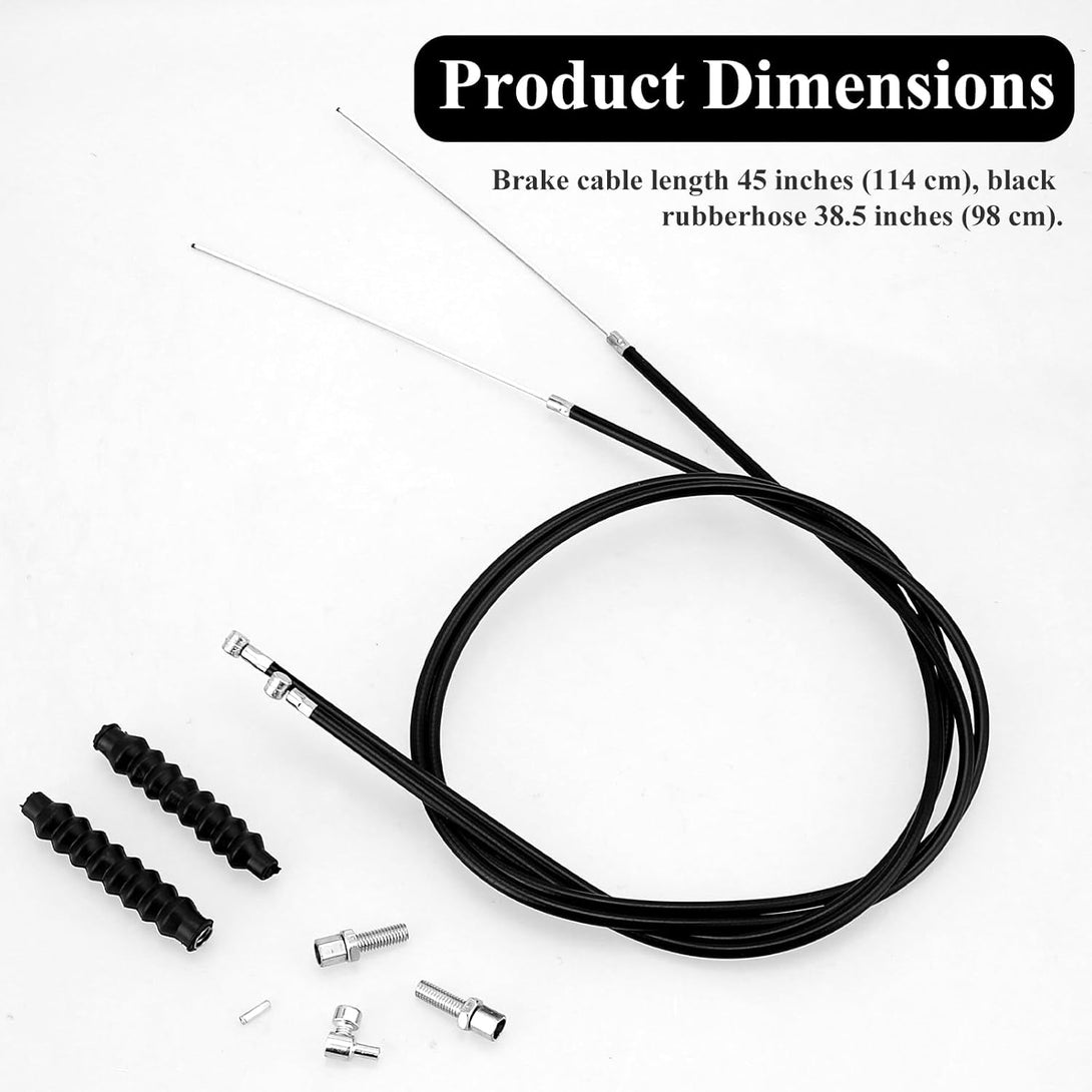 2 Packs Rollator Brake Cable Replacement Brake Cable Parts, 41" Brake Cable Rollator Walker Parts Brake Cables for Folding Wheelchair Rollator Universal Cable Drive Walker Parts(14 Pcs 1 Pair)