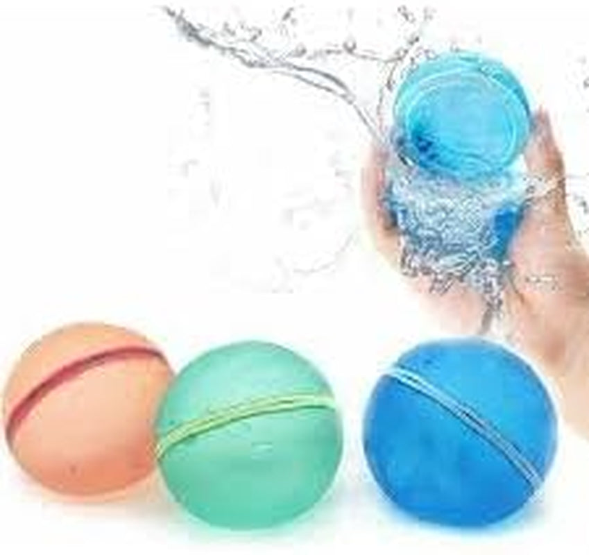 (12 PCS) WATER BALLOONS REUSABLE Silicone Magnetic Self Seal Water Bomb Quick Easy No Mess Backyard Pool Beach Camp Retreats Summer Splash Kids Teens Adults Outdoor Activities - Premium Quality!