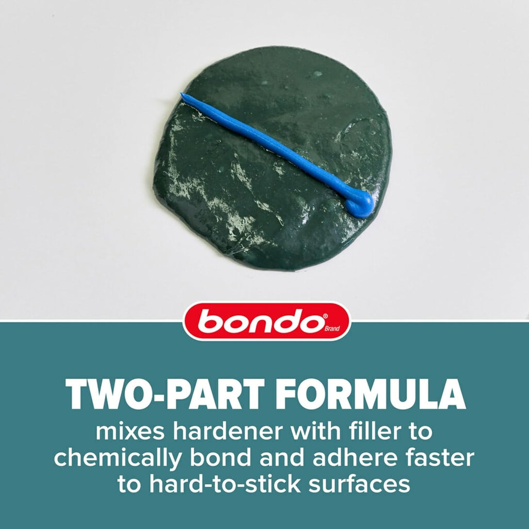 3M Bondo Short Strand Fiberglass Reinforced Filler 21 Oz (595.34 G) with Bondo Cream Hardener 0.5 Oz (14G), Repair Holes up to 0.5 IN, Waterproof (SS-PT-ES)