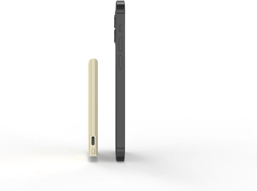 5000Mah Ultra-Slim Portable Charger, Magnetic Attached Power Bank, Built-In USB-C Cable, Compatible with Iphone 15, Android & USB-C Devices, TSA Travel Approved, Lightweight -Retro