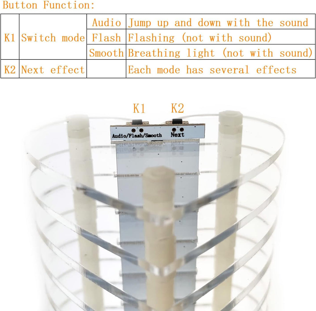 LED Audio Light DIY Electronic Kits (PP16LED-MOON)