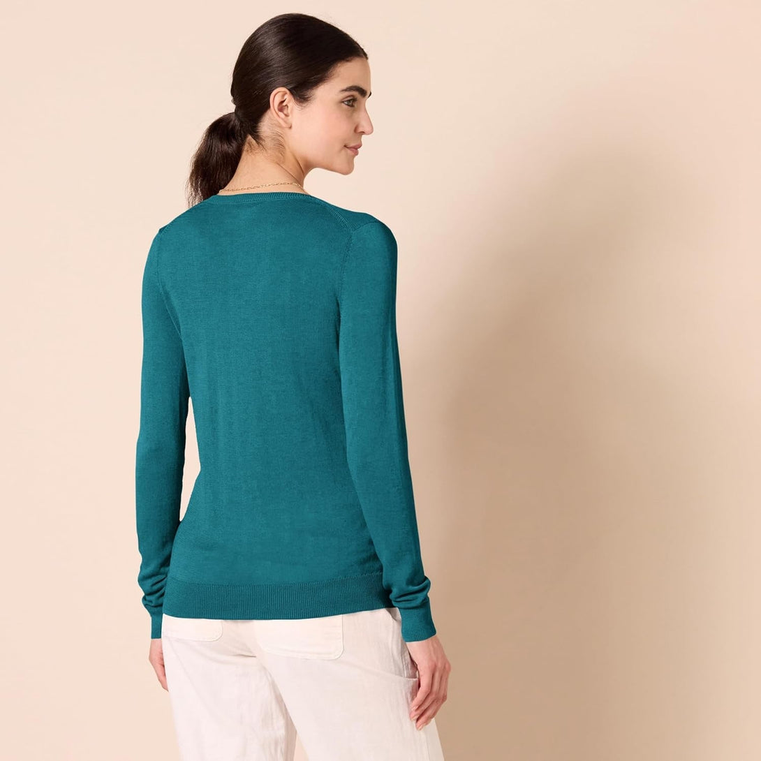 Amazon Essentials Women'S Classic-Fit Lightweight Long-Sleeve V-Neck Sweater (Available in plus Size)