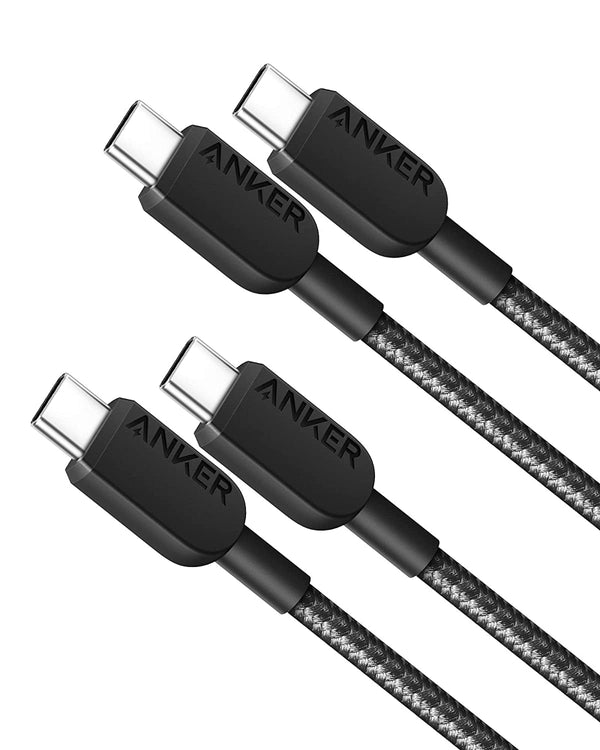 Anker USB C to USB C Cable,Type C Fast Charging Cord (3Ft,2Pack) for Iphone 16/15 Series,Ipad Air 4,Macbook Pro 2022 and More (Black)
