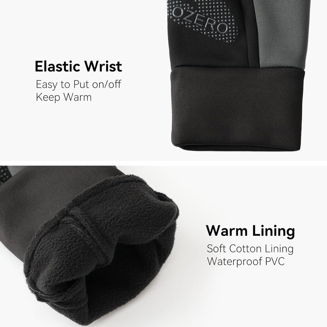 OZERO Winter Gloves for Women - Touchscreen Anti-Slip Palm Windproof Thermal Cycling Glove for Texting Hiking Driving Running