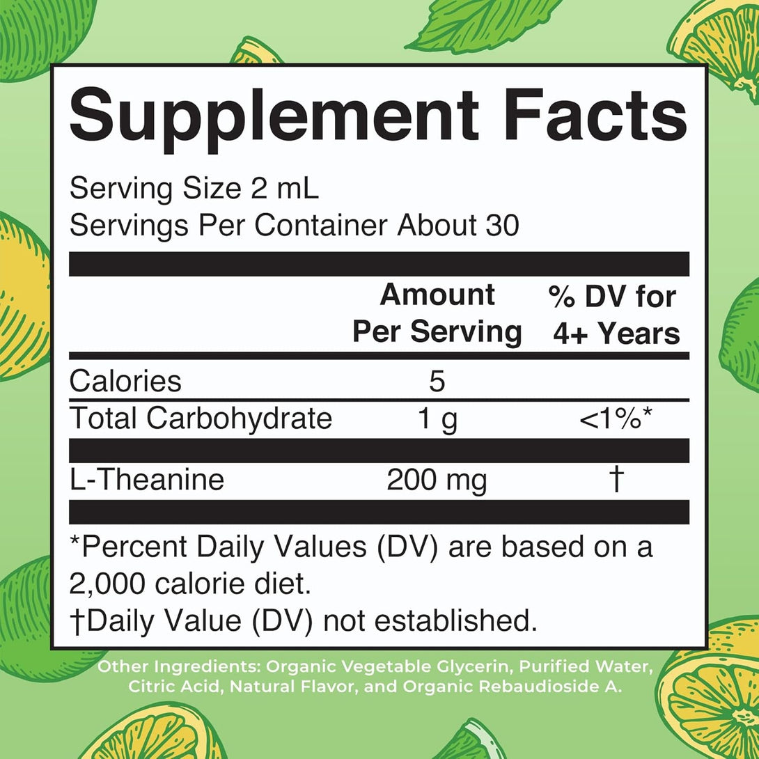 Maryruth'S L Theanine 200Mg Liquid Drops | Mood Support for Adults & Kids | Focus Supplement | Natural Sleep Support | Vegan | Non-Gmo | Gluten Free | 30 Servings