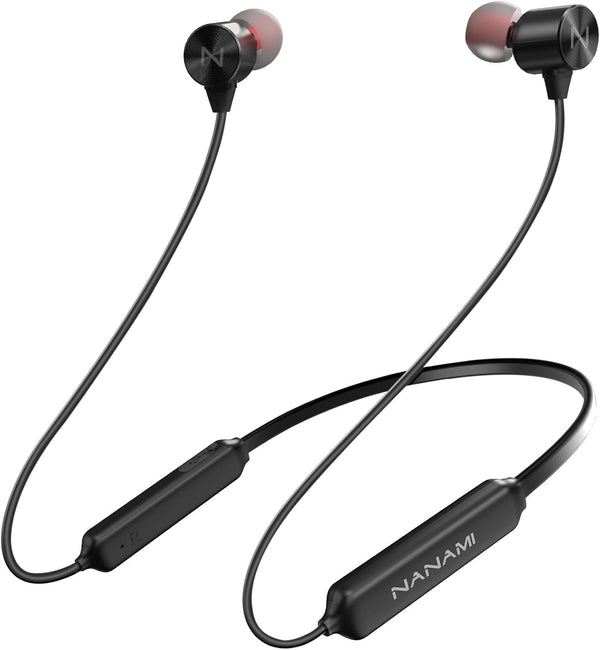 NANAMI Earbuds, Update Bluetooth Wireless Headphones, IPX7 Waterproof, In-Ear Earphones with Mic, Magnetic Neckband, Hifi Stereo Deep Bass Noise Cancellation Headsets,18 Hours Playtime for Gym,Sports
