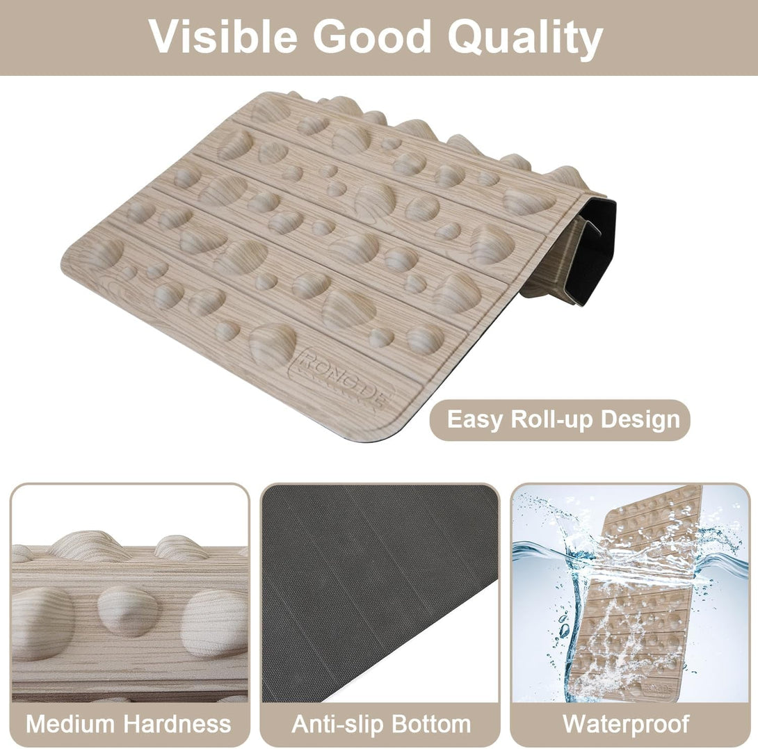 Foot Massage Mat, anti Fatigue Mat Standing Desk Office Mat Foot Massage Tool for Yoga Travel Bathroom All-Purpose Acupressure Mat Sensory Pad Desk Floor Mat Standing Pad Work Mat 20” X 12”