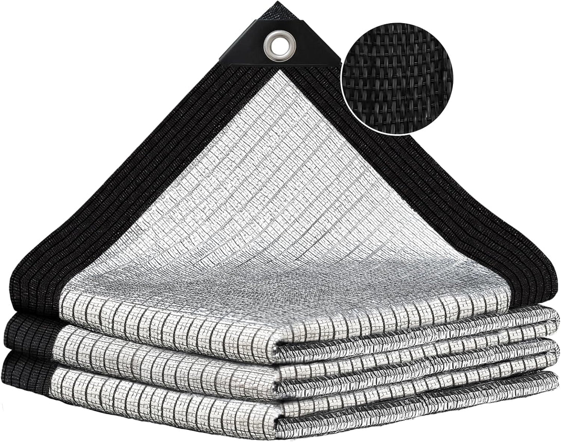 80% Silver Shade Cloth for Garden,Pergola,Greenhouse,Chicken Coop,Kennels,Shade Cloth with Grommets,Simple Hanging Covers