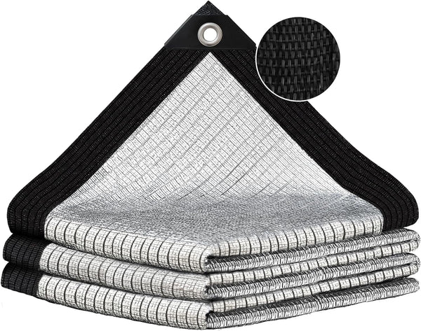 80% Silver Shade Cloth for Garden,Pergola,Greenhouse,Chicken Coop,Kennels,Shade Cloth with Grommets,Simple Hanging Covers