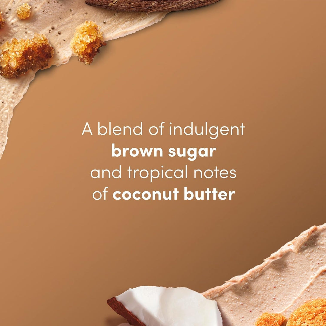 Dove Brown Sugar and Coconut Body Scrub Exfoliates and Deeply Nourishes for Smooth, Radiant Skin 15Oz