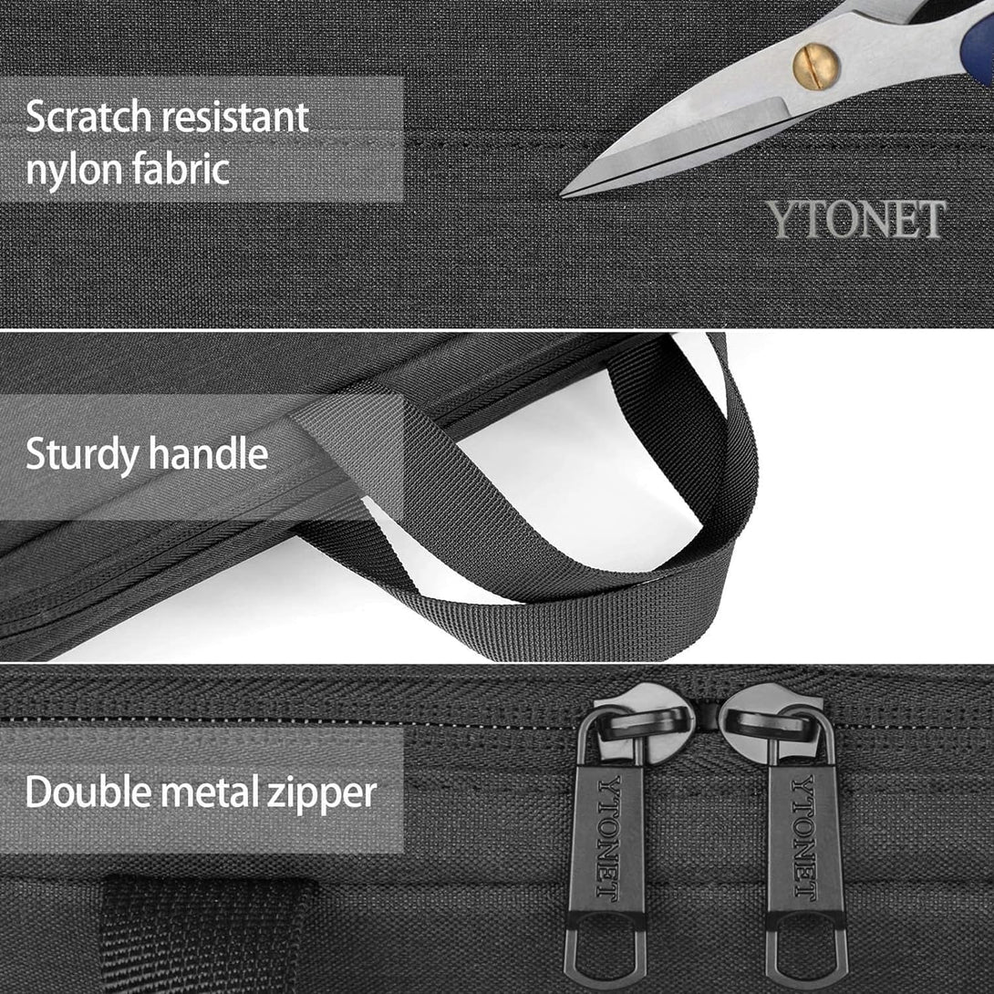 Ytonet Laptop Sleeve Case 13 13.3 Inch, TSA Slim Laptop Cover with Handle, Water Resistant Business Carrying Case Compatible with Macbook Air Macbook Pro HP Dell Lenovo Notebooks, Black