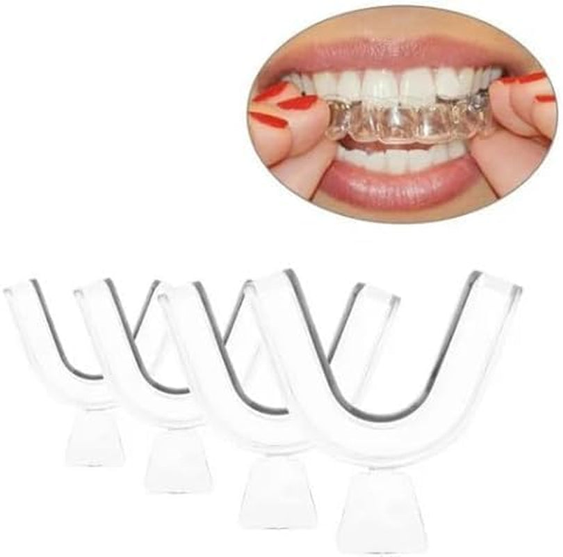 4Pcs Transparent Mouth Guard Silicone Grinding Guard Teeth Whitening Tray Sleeping Gum Shield for Sports Bruxism Bite Guard,Teeth Grinding Guards,Health and Household,Oral Care,Easy to Use
