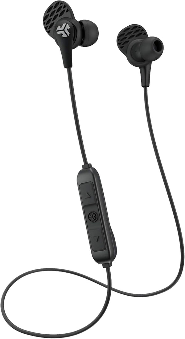 Jlab Jbuds Pro Bluetooth Wireless Signature Earbuds, Black, Titanium 10Mm Drivers, 10-Hour Battery Life, Music Controls, Noise Isolation, Bluetooth 4.1 Extra Gel Tips and Cush Fins