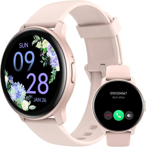 Smart Watch, HD Smartwatch for Men Women (Answer/Make Calls), Fitness Watch with 100+ Sport Modes, IP68 Waterproof/Heart Rate/Sleep Monitor, Activity Trackers for Ios/Android